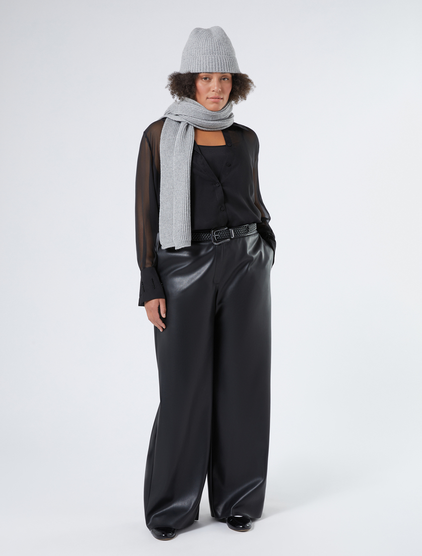 Chiffon shirt with embroideries - BLACK - Marina Rinaldi - 2 Chiffon shirt with embroideries - BLACK - Marina Rinaldi - 2