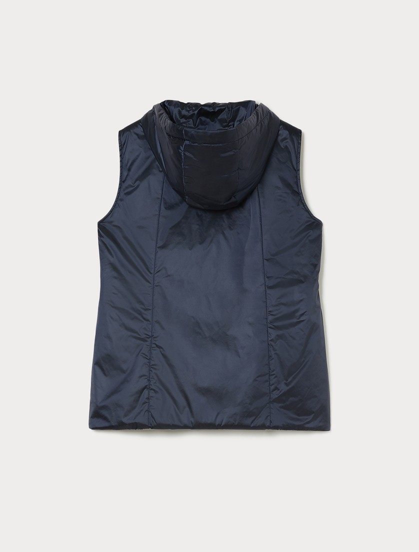 Iridescent nylon canvas gilet - ULTRAMARINE - Marina Rinaldi - 4