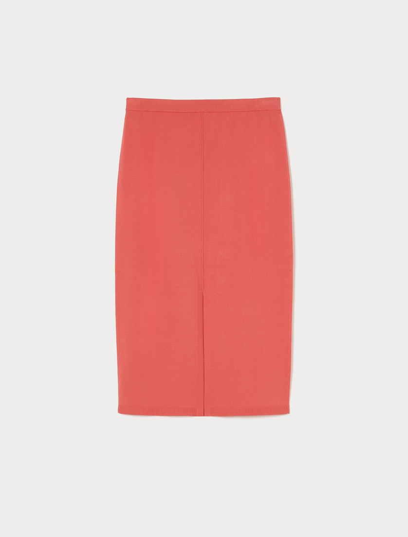Viscose skirt - RED ORANGE - Marina Rinaldi - 4 Viscose skirt - RED ORANGE - Marina Rinaldi - 4