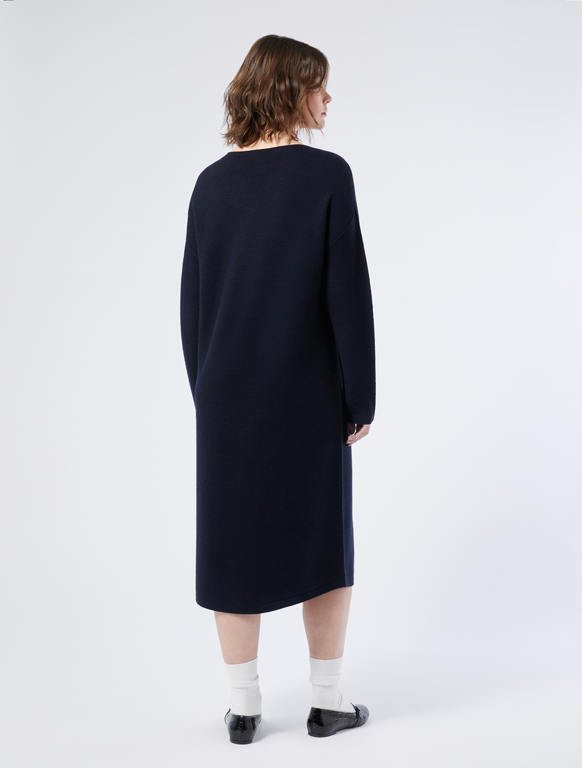 Merino wool blend dress - MIDNIGHTBLUE - Marina Rinaldi - 4