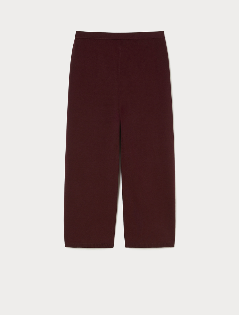 Viscose wide-leg trousers - RED BROWN - Marina Rinaldi - 4