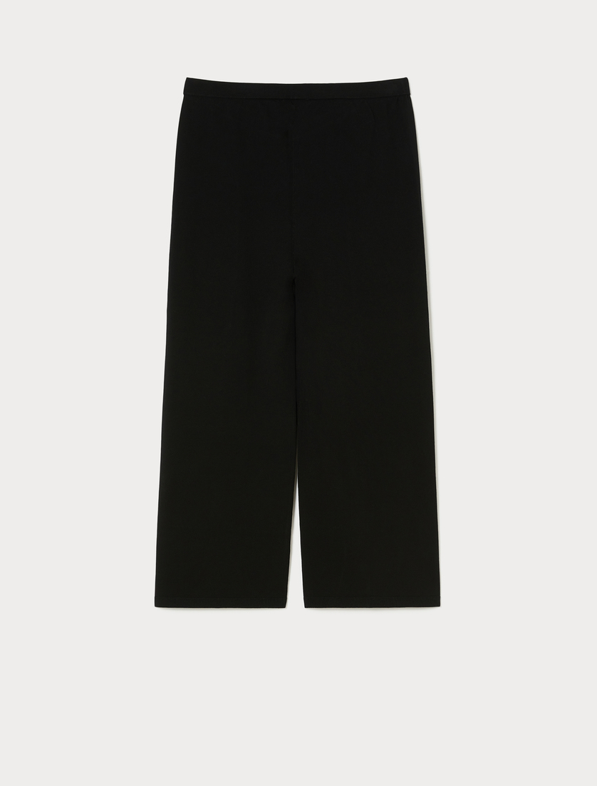 Viscose wide-leg trousers - BLACK - Marina Rinaldi - 4