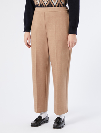 Merino wool blend trousers - CAMEL