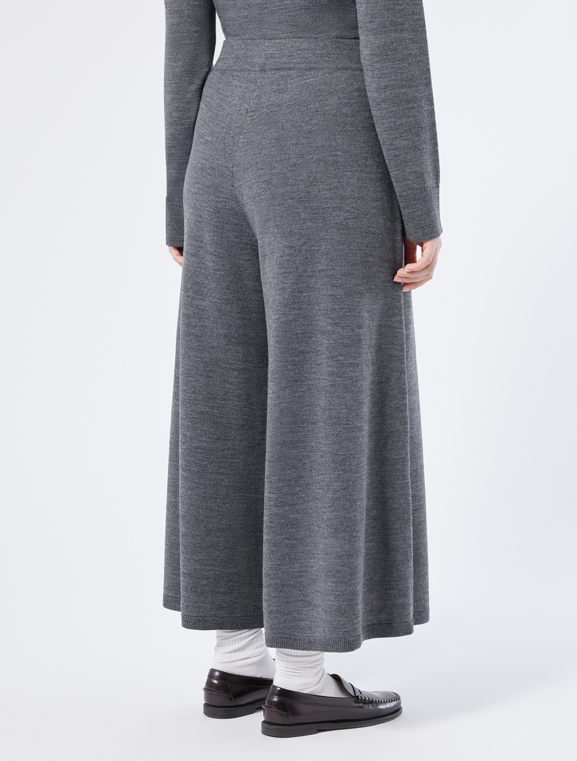 Wool blend knit trousers - MEDIUM GREY - Marina Rinaldi - 4