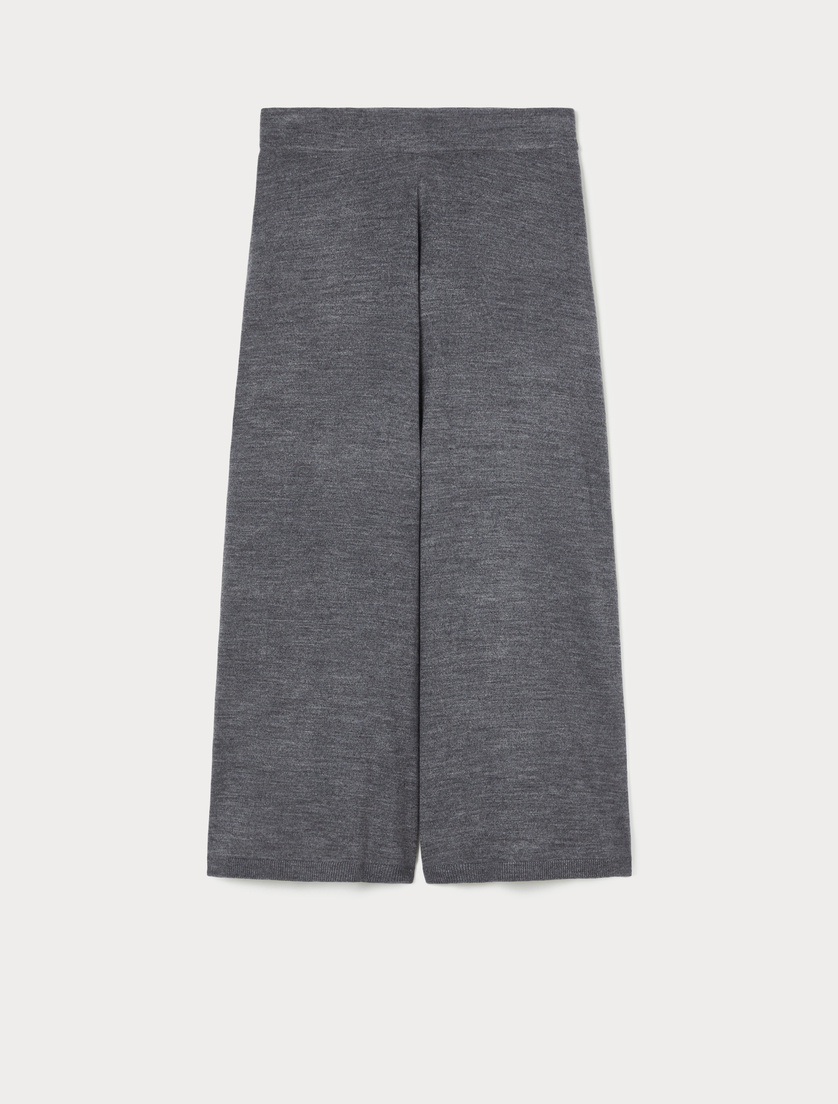 Wool blend knit trousers - MEDIUM GREY - Marina Rinaldi