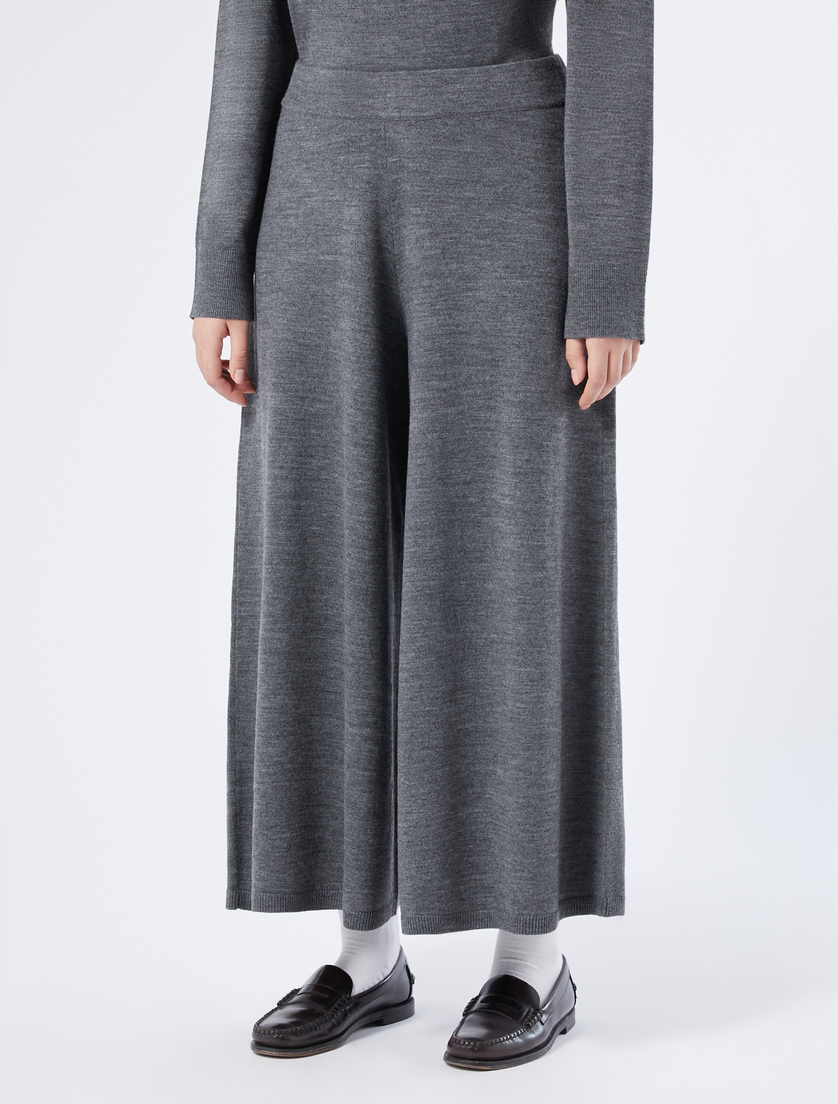 Wool blend knit trousers - MEDIUM GREY - Marina Rinaldi - 3