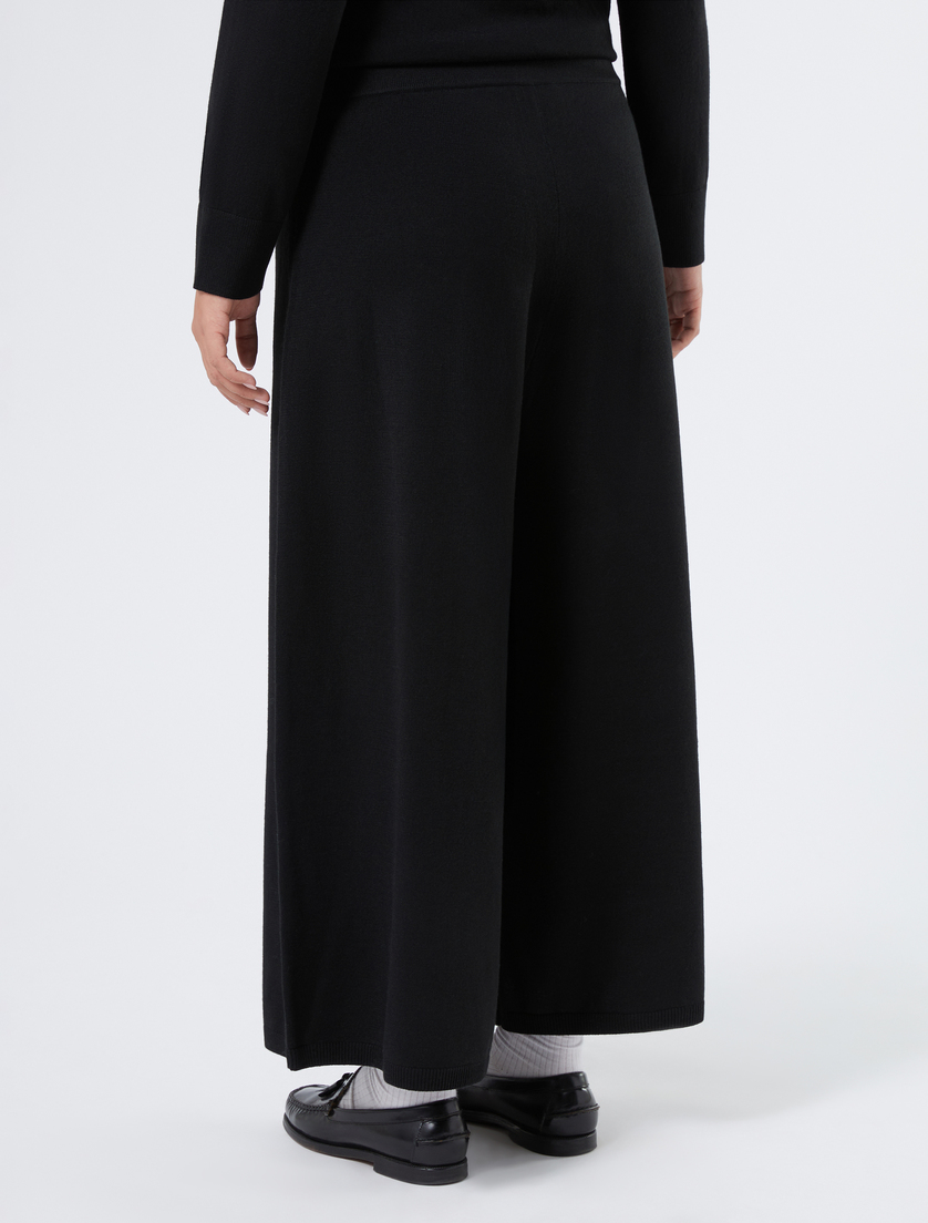 Wool blend knit trousers - BLACK - Marina Rinaldi - 4