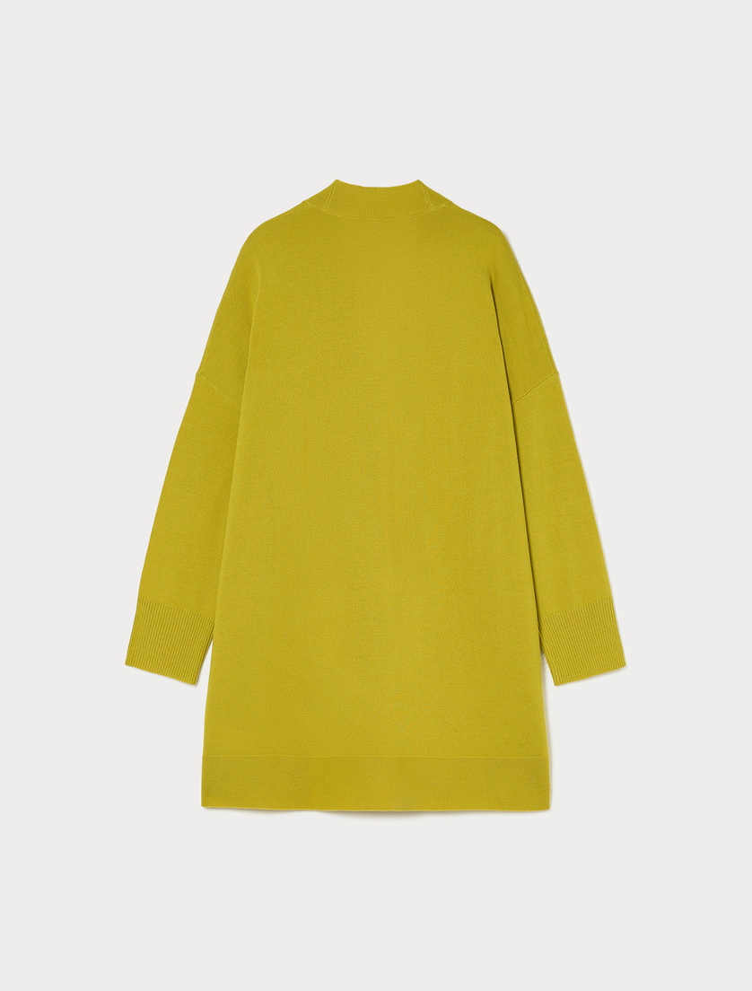 Wool-blend cardigan - LIME GREEN - Marina Rinaldi - 4