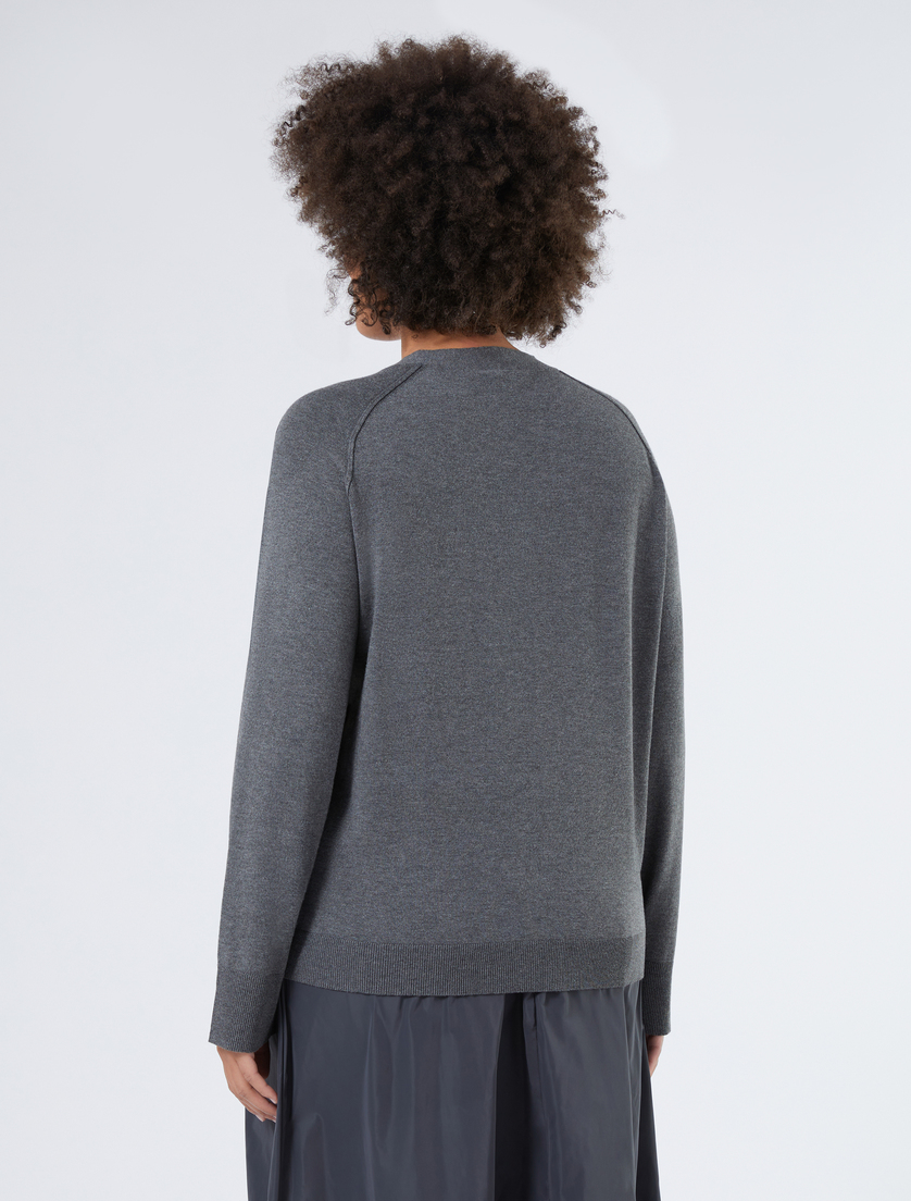 Viscose cardigan with foil print - MEDIUM GREY - Marina Rinaldi - 4 Viscose cardigan with foil print - MEDIUM GREY - Marina Rinaldi - 4