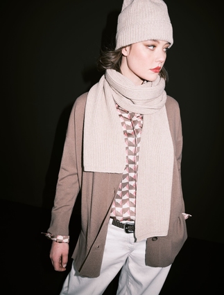 Pure wool long cardigan - TURTLEDOVE