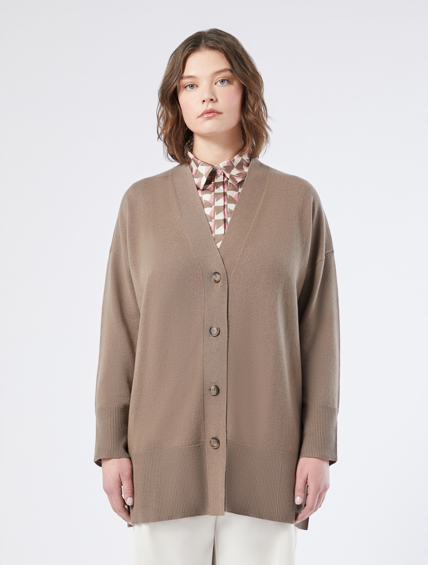 Pure wool long cardigan - TURTLEDOVE - Marina Rinaldi - 3 Pure wool long cardigan - TURTLEDOVE - Marina Rinaldi - 3