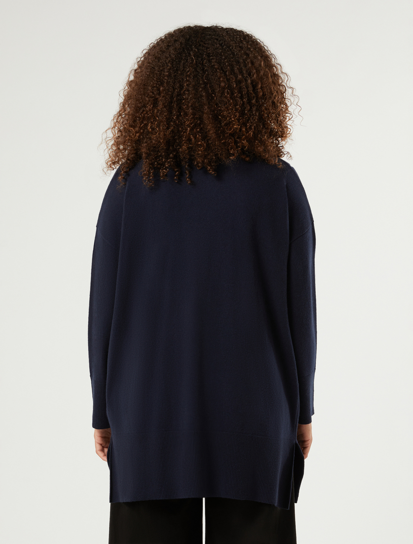 Pure wool long cardigan - MIDNIGHTBLUE - Marina Rinaldi - 4 Pure wool long cardigan - MIDNIGHTBLUE - Marina Rinaldi - 4