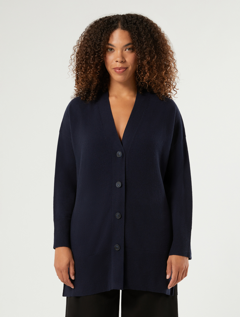Pure wool long cardigan - MIDNIGHTBLUE - Marina Rinaldi - 3 Pure wool long cardigan - MIDNIGHTBLUE - Marina Rinaldi - 3