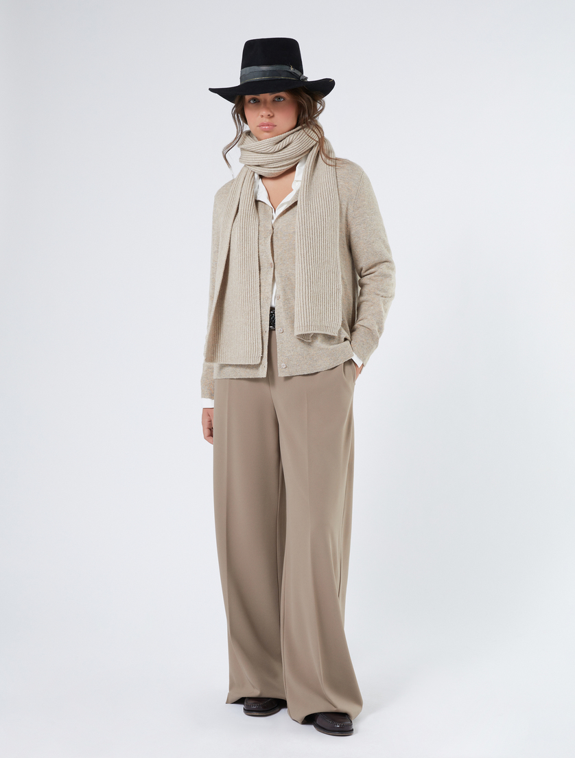 Cashmere blend and lurex cardigan - BROWN - Marina Rinaldi - 2 Cashmere blend and lurex cardigan - BROWN - Marina Rinaldi - 2