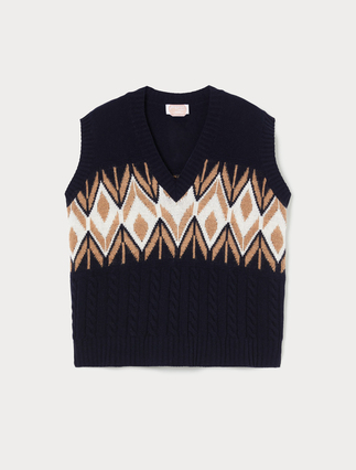 Wool and mohair blend gilet - Marina Rinaldi