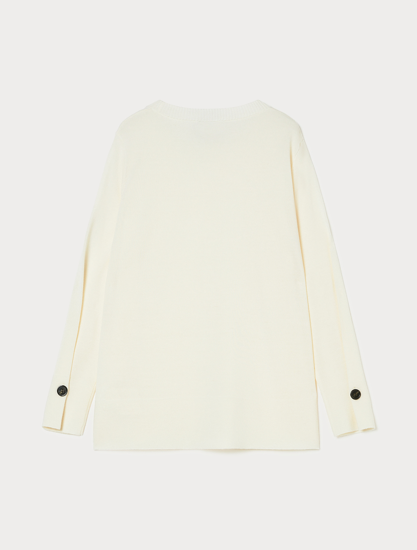 Wool-blend sweater - WHITE - Marina Rinaldi - 4 Wool-blend sweater - WHITE - Marina Rinaldi - 4