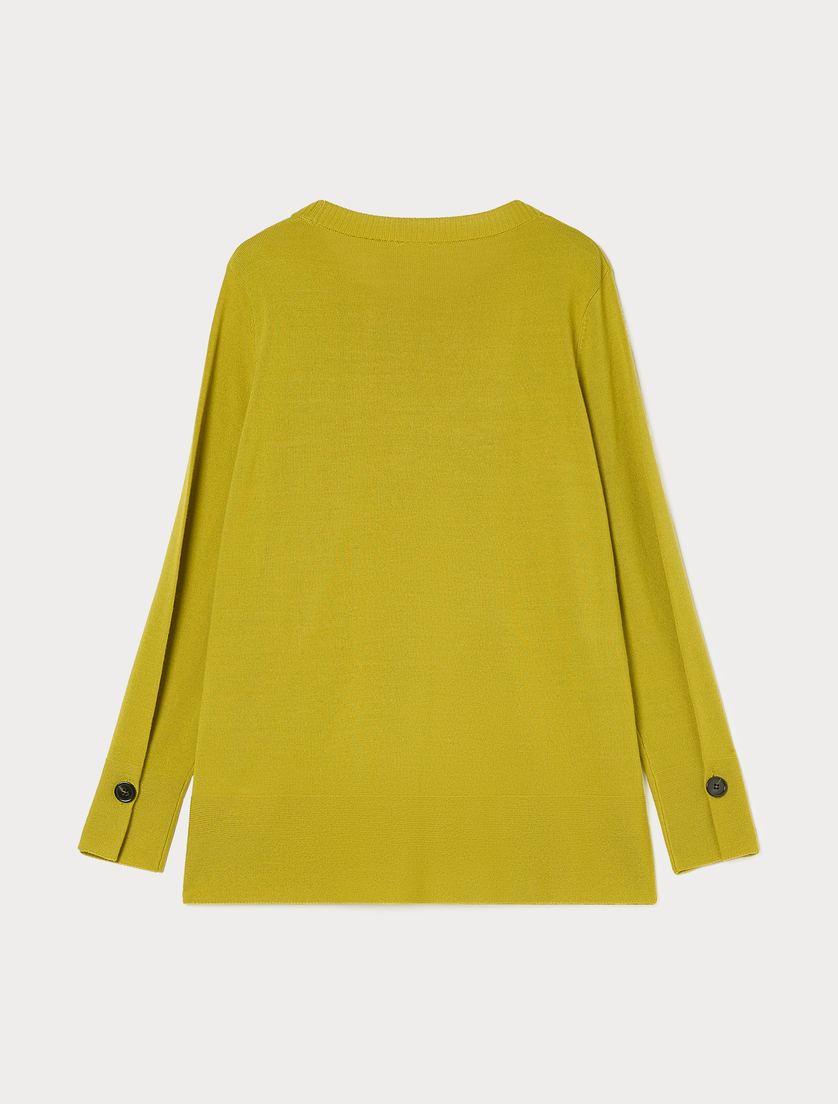 Wool-blend sweater - LIME GREEN - Marina Rinaldi - 4