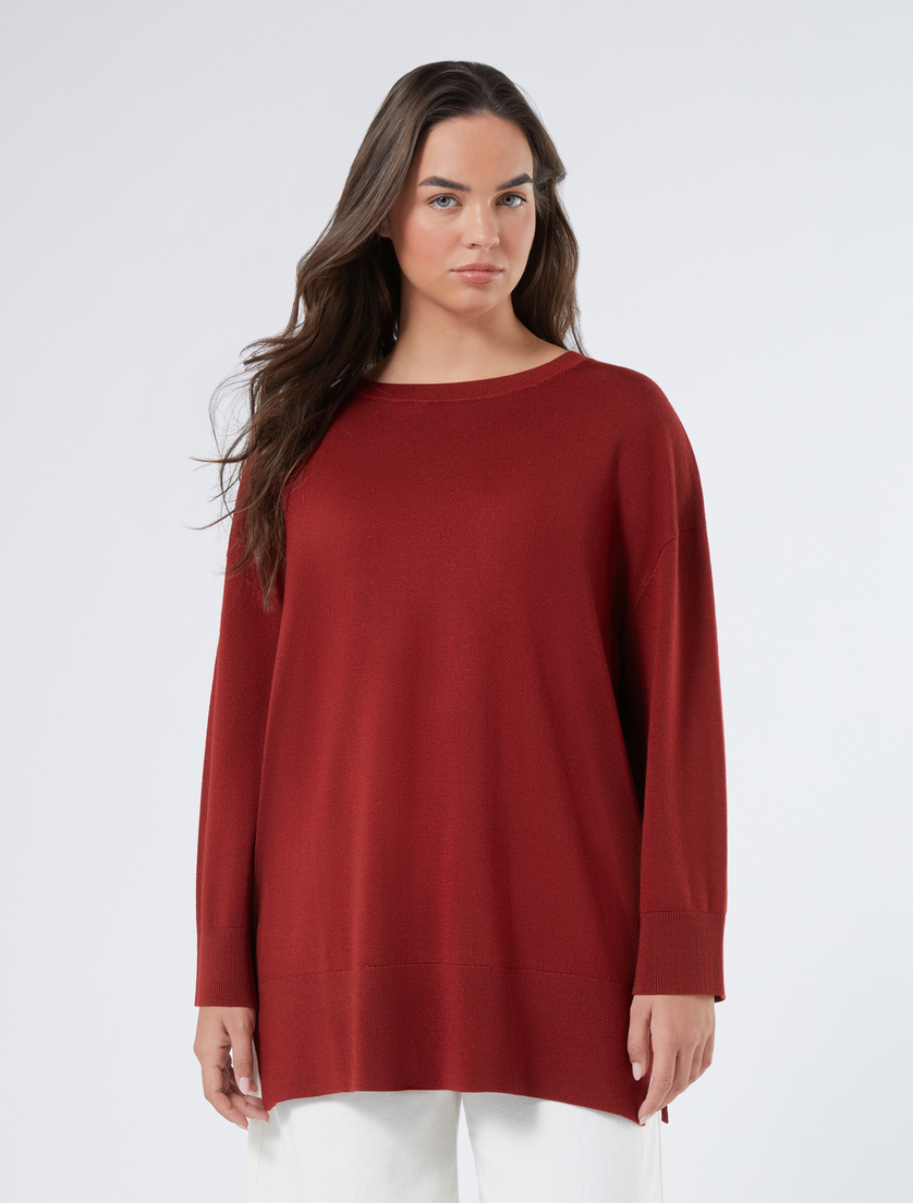 Maglia in pura lana - BORDEAUX - Marina Rinaldi - 3 Maglia in pura lana - BORDEAUX - Marina Rinaldi - 3