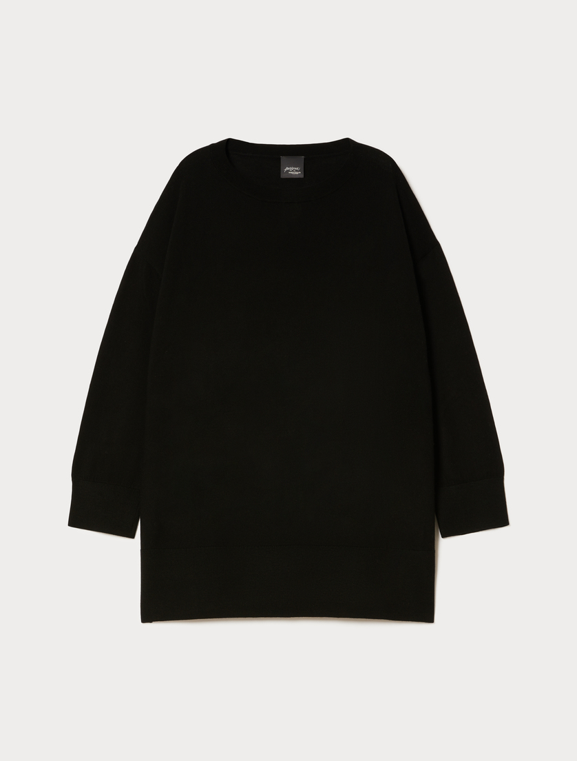 Pure wool jumper - BLACK - Marina Rinaldi