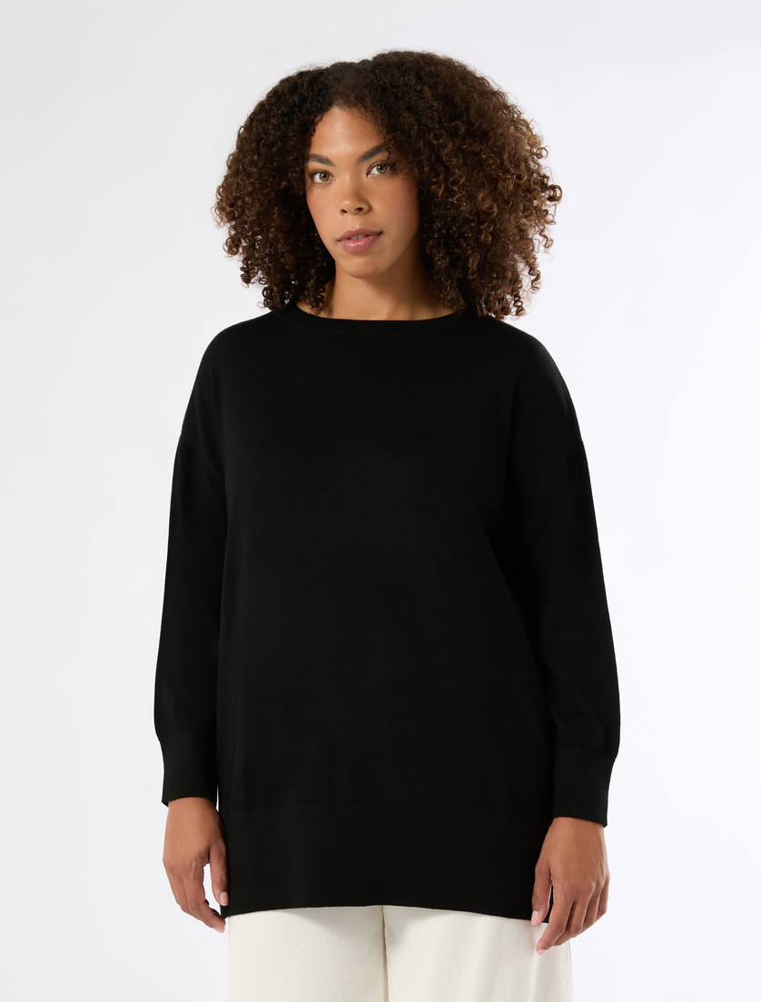 Pure wool jumper - BLACK - Marina Rinaldi - 3