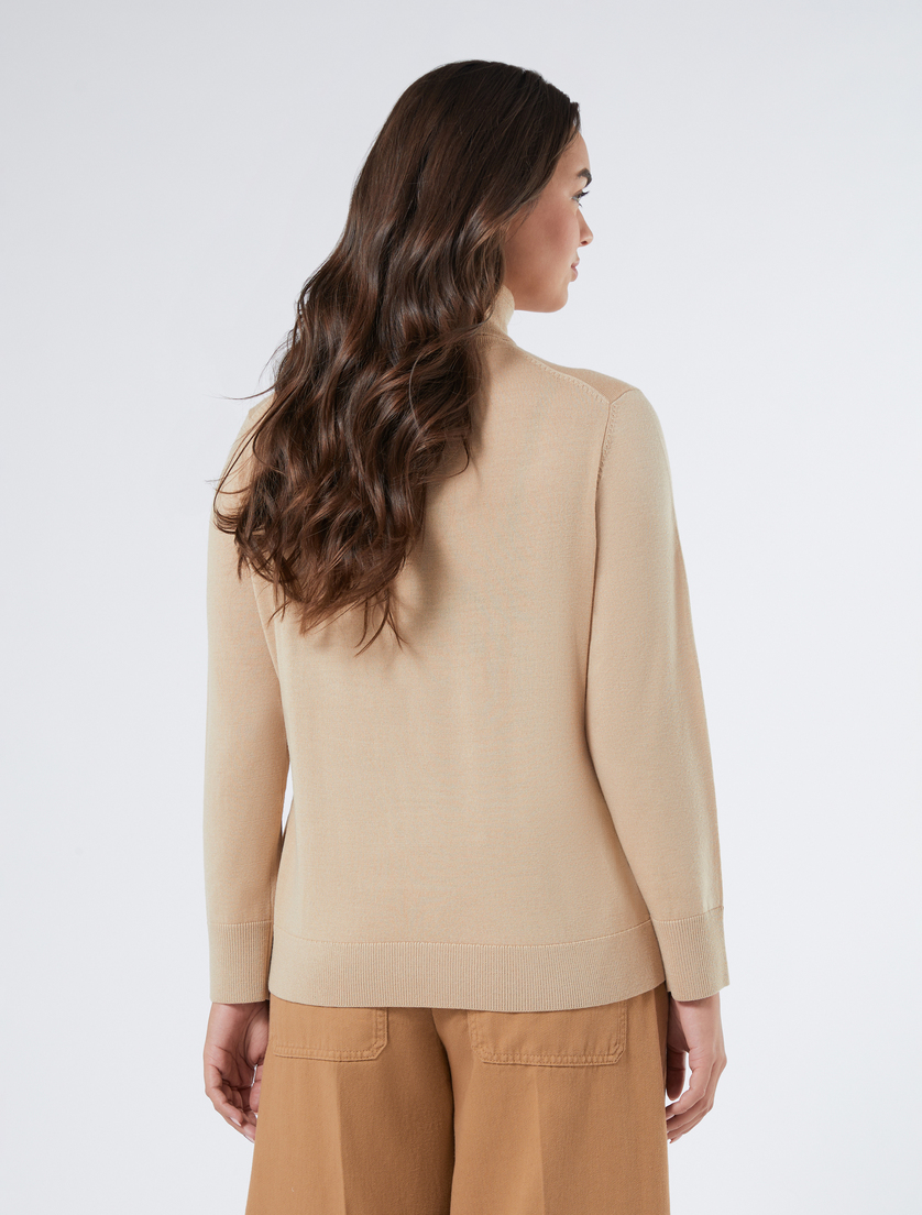 Pure wool polo-neck sweater - BEIGE - Marina Rinaldi - 4