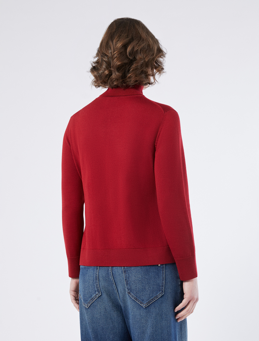 Pure wool polo-neck sweater - BORDEAUX - Marina Rinaldi - 4 Pure wool polo-neck sweater - BORDEAUX - Marina Rinaldi - 4