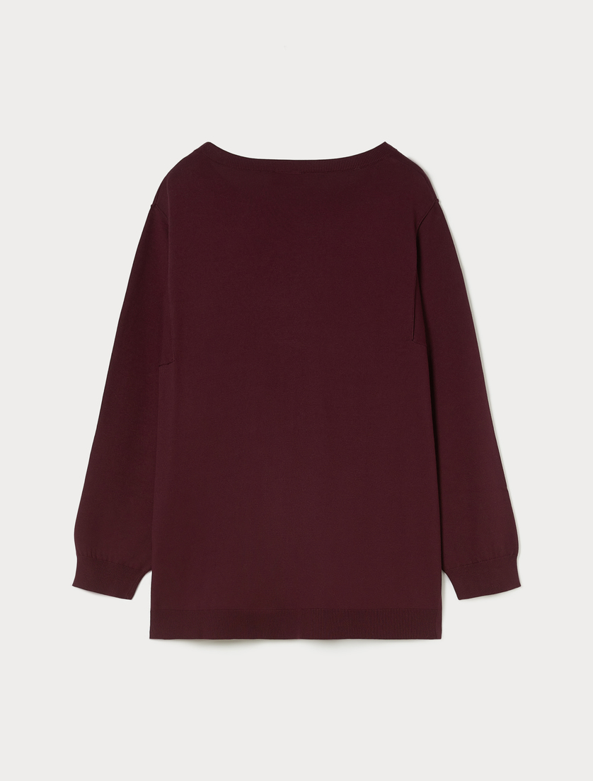 Viscose sweater - RED BROWN - Marina Rinaldi - 4