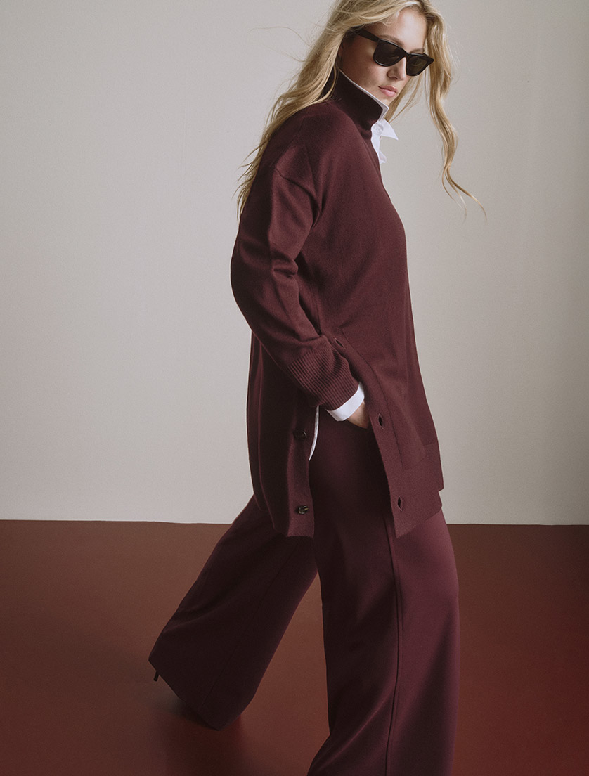 Wool-blend polo sweater - Marina Rinaldi