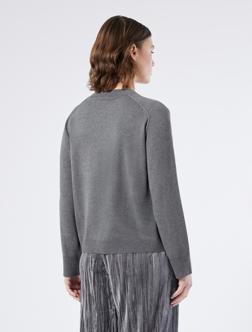 Maglia in viscosa con stampa lamina - GRIGIO MEDIO - Marina Rinaldi - 4 Maglia in viscosa con stampa lamina - GRIGIO MEDIO - Marina Rinaldi - 4