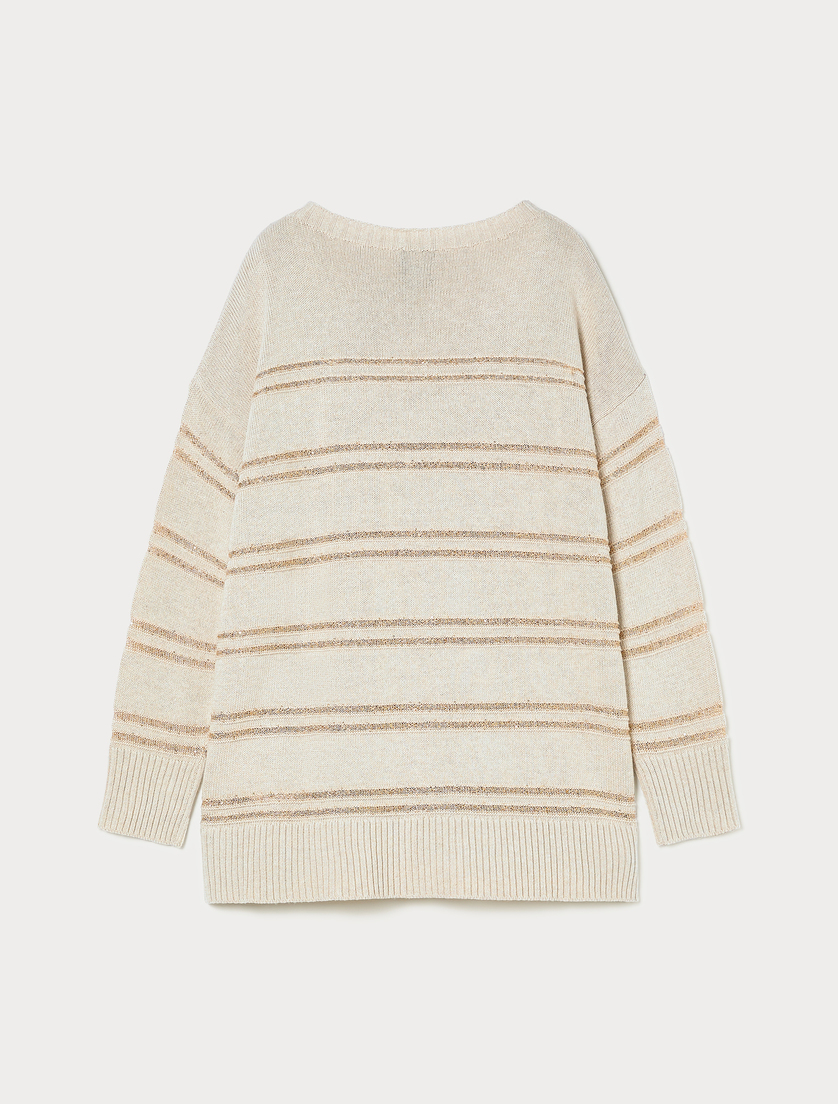 Wool and viscose sweater - BEIGE - Marina Rinaldi - 4