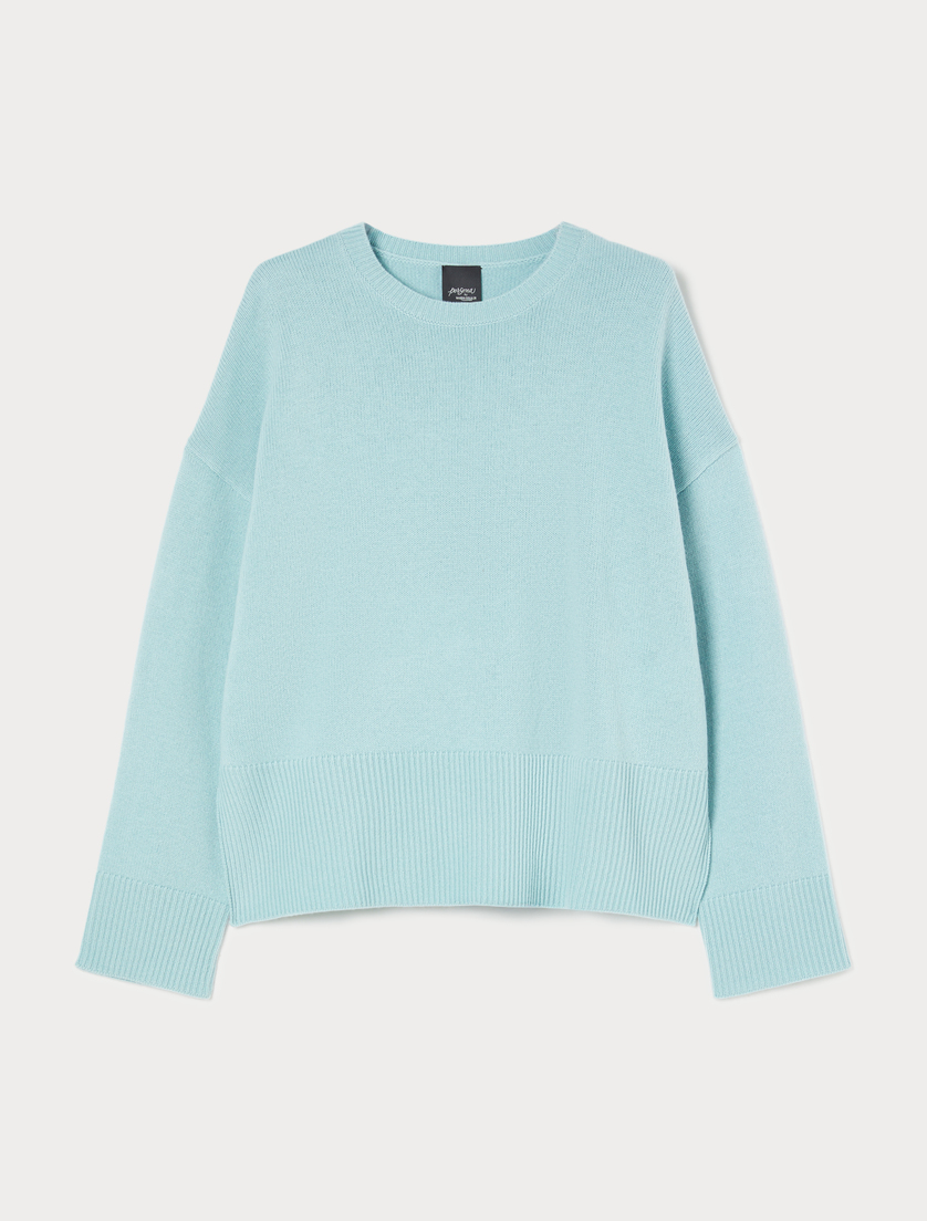 Kastiger Pullover aus Wolle - WASSER - Marina Rinaldi Kastiger Pullover aus Wolle - WASSER - Marina Rinaldi