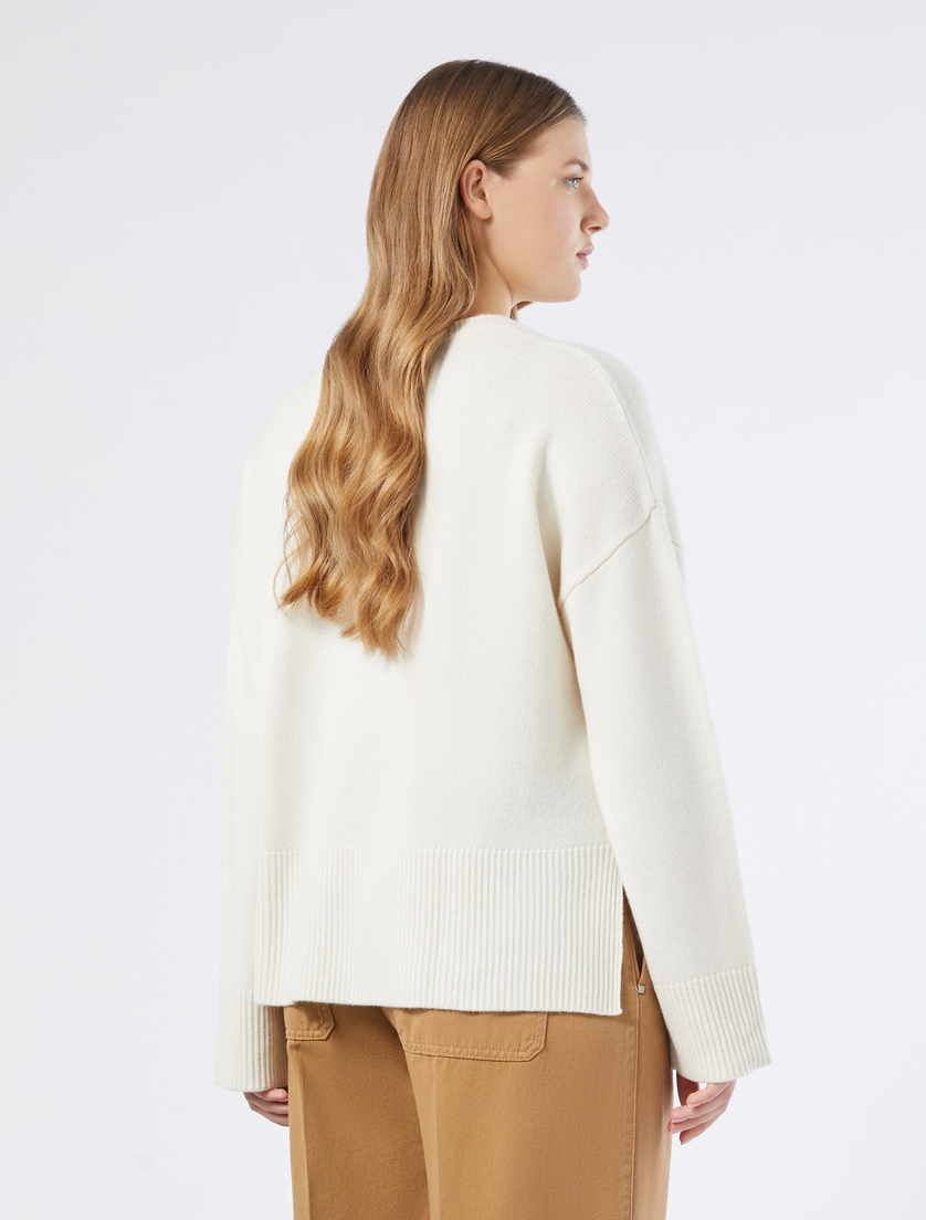 Pure wool boxy jumper - IVORY - Marina Rinaldi - 4 Pure wool boxy jumper - IVORY - Marina Rinaldi - 4