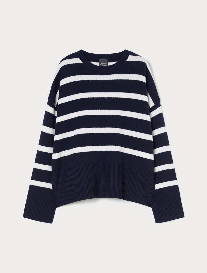 Kastiger Pullover aus Wolle - ULTRAMARINE - Marina Rinaldi Kastiger Pullover aus Wolle - ULTRAMARINE - Marina Rinaldi
