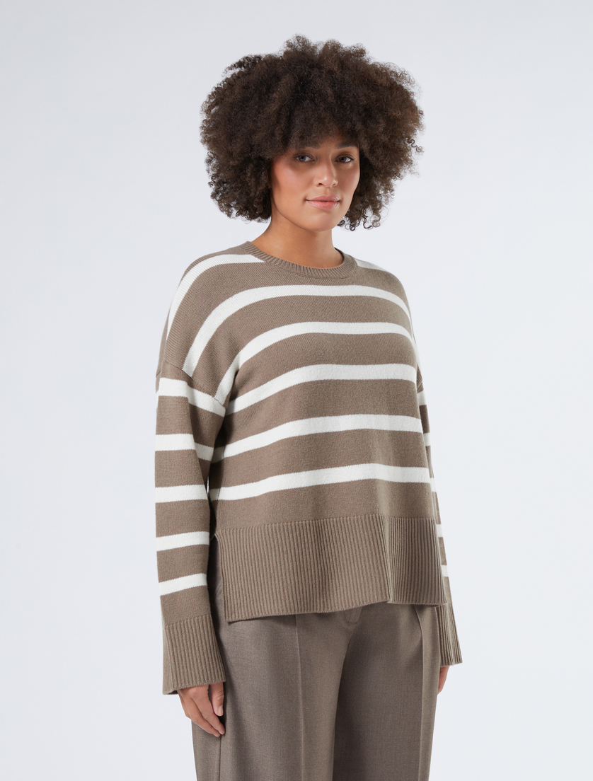 Pure wool boxy jumper - TURTLEDOVE - Marina Rinaldi - 3 Pure wool boxy jumper - TURTLEDOVE - Marina Rinaldi - 3