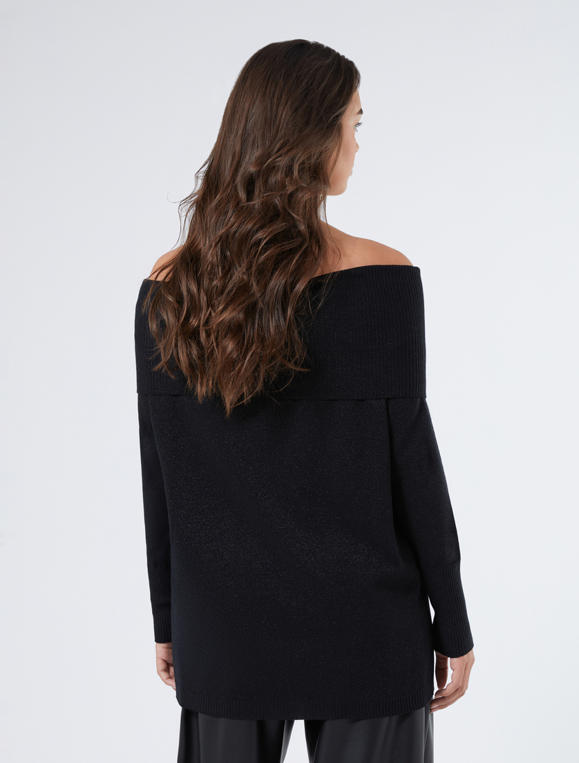 Lurex viscose jumper - BLACK - Marina Rinaldi - 4