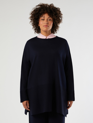Maglia in misto lana - BLU NOTTE
