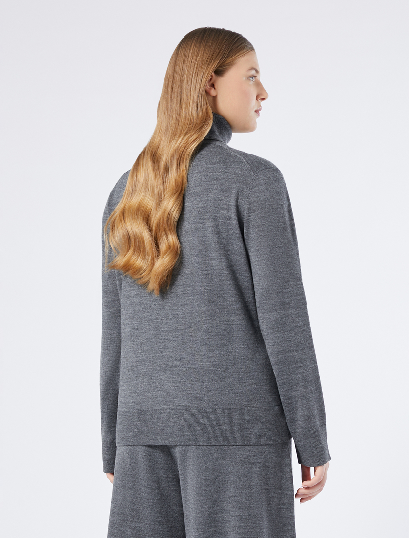 Turtleneck wool jumper - MEDIUM GREY - Marina Rinaldi - 4 Turtleneck wool jumper - MEDIUM GREY - Marina Rinaldi - 4