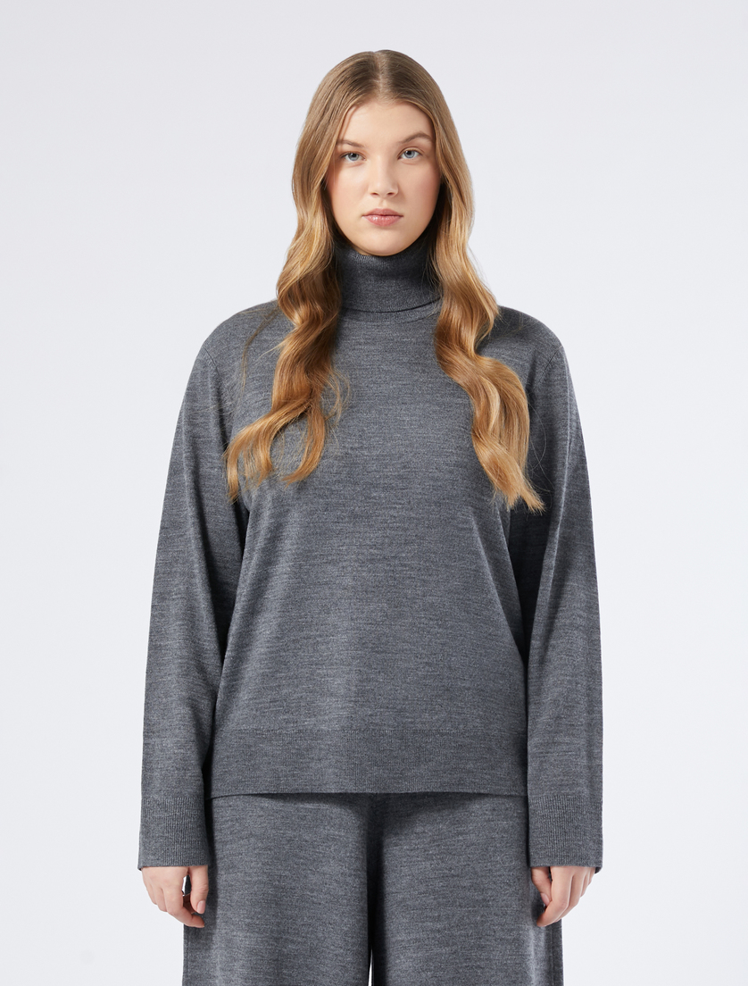 Turtleneck wool jumper - MEDIUM GREY - Marina Rinaldi - 3 Turtleneck wool jumper - MEDIUM GREY - Marina Rinaldi - 3