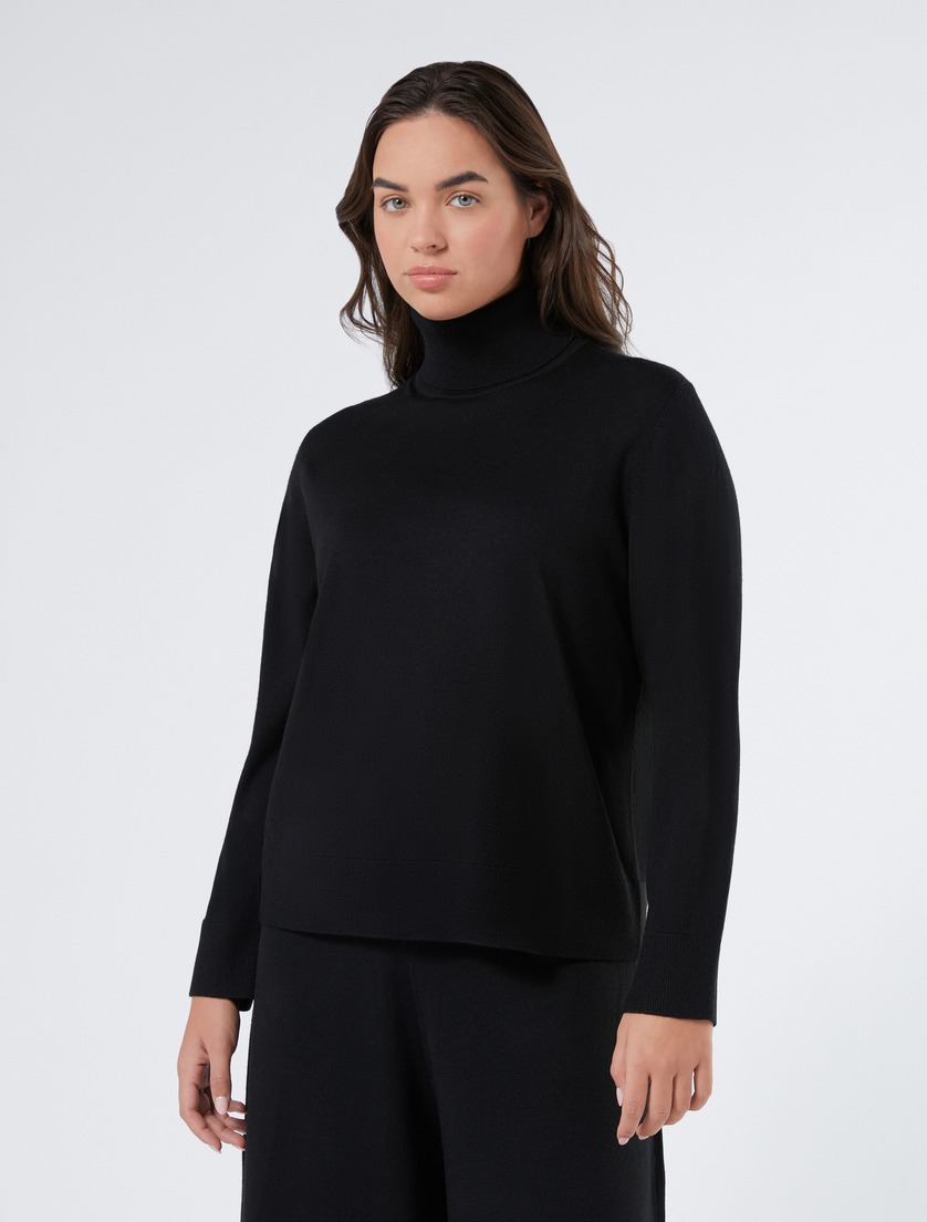 Turtleneck wool jumper - BLACK - Marina Rinaldi - 3 Turtleneck wool jumper - BLACK - Marina Rinaldi - 3