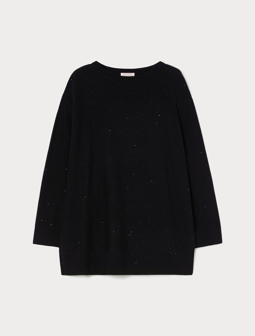 Wool jumper with sequins - BLACK - Marina Rinaldi Wool jumper with sequins - BLACK - Marina Rinaldi