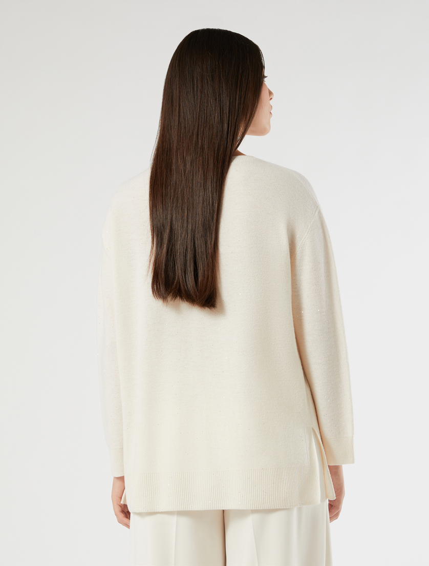 Wool jumper with sequins - IVORY - Marina Rinaldi - 4 Wool jumper with sequins - IVORY - Marina Rinaldi - 4