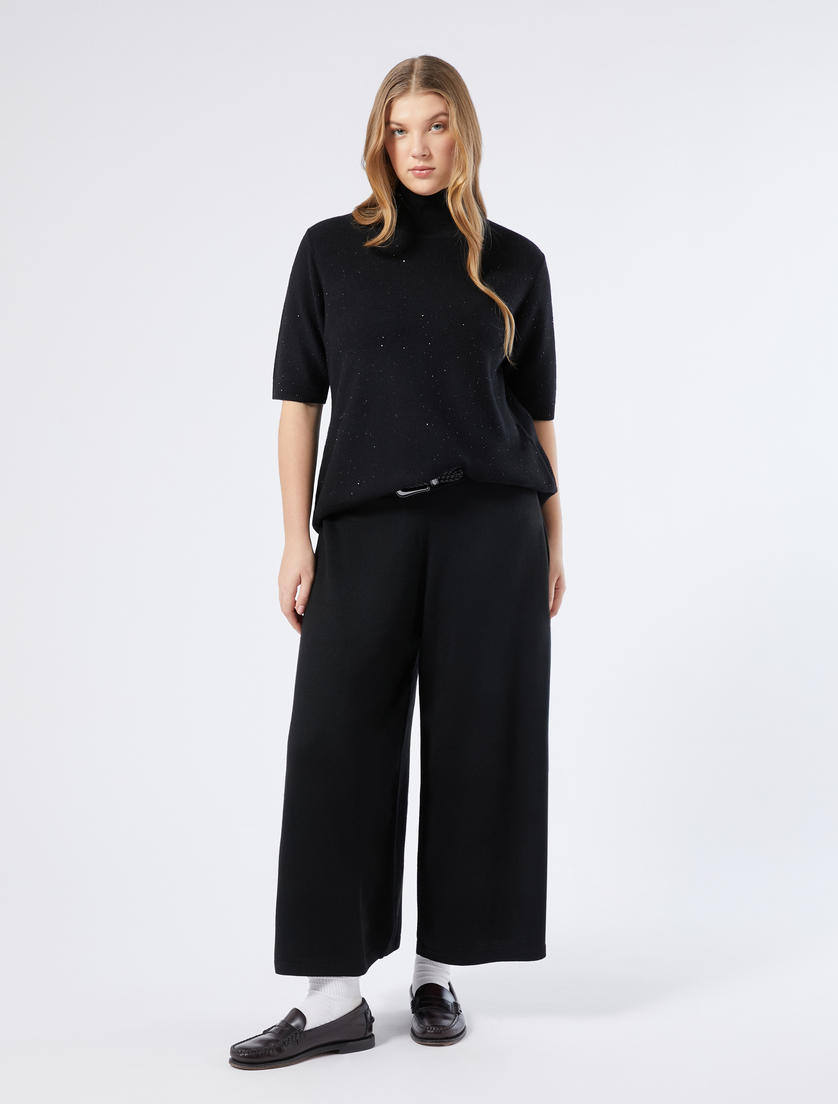 Wool and sequin polo neck jumper - BLACK - Marina Rinaldi - 2 Wool and sequin polo neck jumper - BLACK - Marina Rinaldi - 2