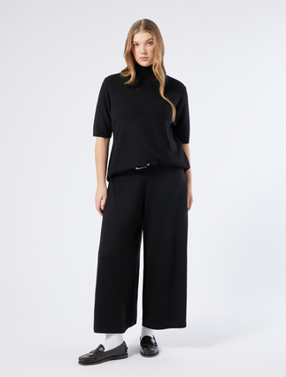 Wool and sequin polo neck jumper - Marina Rinaldi