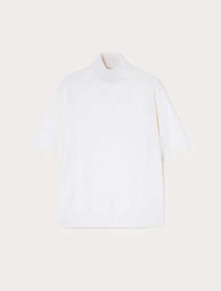 Wool and sequin polo neck jumper - Marina Rinaldi