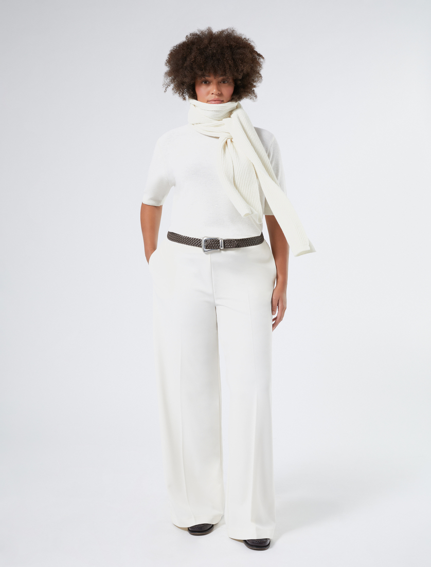 Wool and sequin polo neck jumper - IVORY - Marina Rinaldi - 2 Wool and sequin polo neck jumper - IVORY - Marina Rinaldi - 2