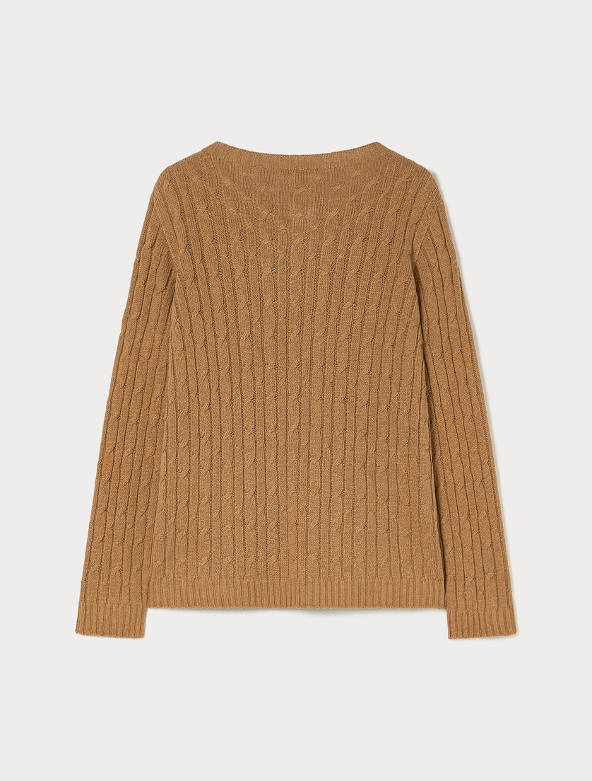 Wool and viscose sweater - CAMEL - Marina Rinaldi - 4 Wool and viscose sweater - CAMEL - Marina Rinaldi - 4