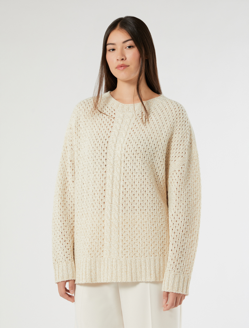 Alpaca and lurex blend jumper - IVORY - Marina Rinaldi - 3 Alpaca and lurex blend jumper - IVORY - Marina Rinaldi - 3