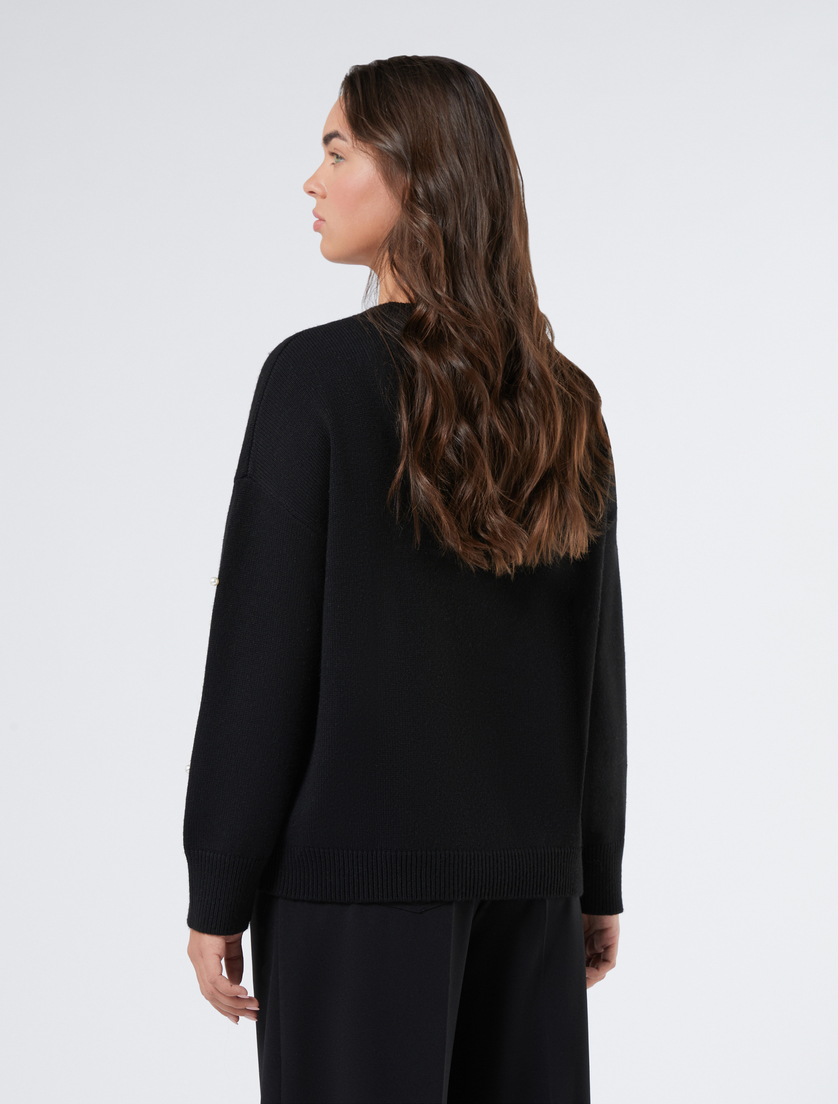 Cashmere-blend jumper with pearls - BLACK - Marina Rinaldi - 4 Cashmere-blend jumper with pearls - BLACK - Marina Rinaldi - 4