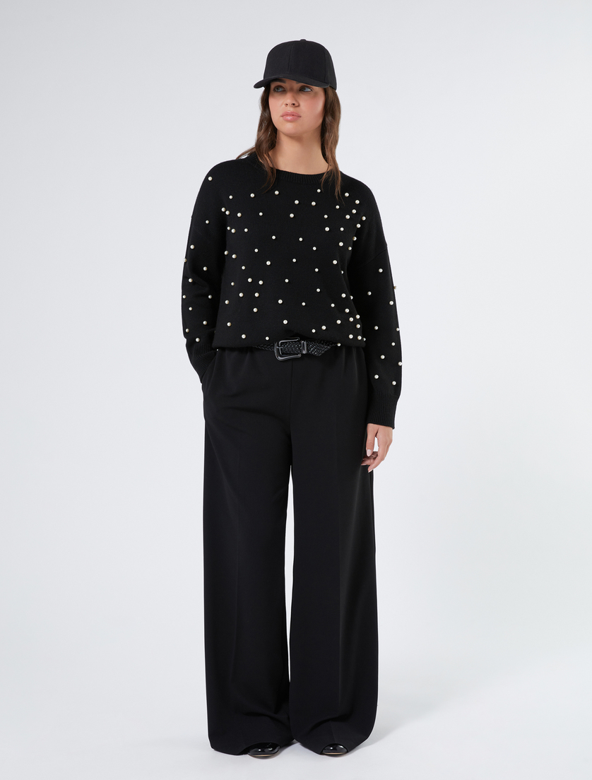 Cashmere-blend jumper with pearls - BLACK - Marina Rinaldi - 2 Cashmere-blend jumper with pearls - BLACK - Marina Rinaldi - 2
