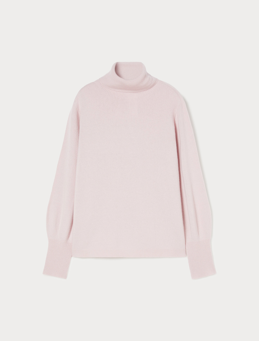 Cashmere blend polo-neck jumper - PINK - Marina Rinaldi Cashmere blend polo-neck jumper - PINK - Marina Rinaldi